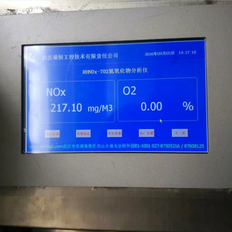 氮氧化物分析仪现场显示